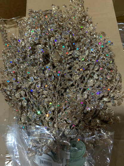 18in Glitter Maidenhair Fern SILVER Regency