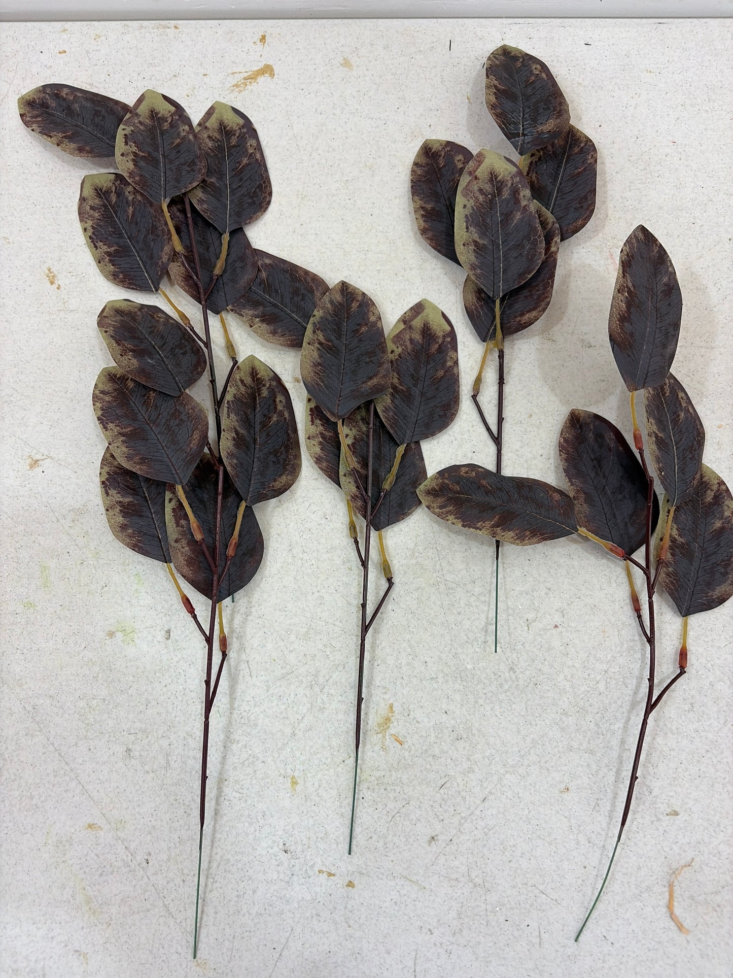 5pc SET - 14in Burgundy & Sage Leaf Pick LFI