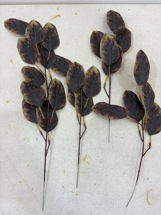 5pc SET - 14in Burgundy & Sage Leaf Pick LFI