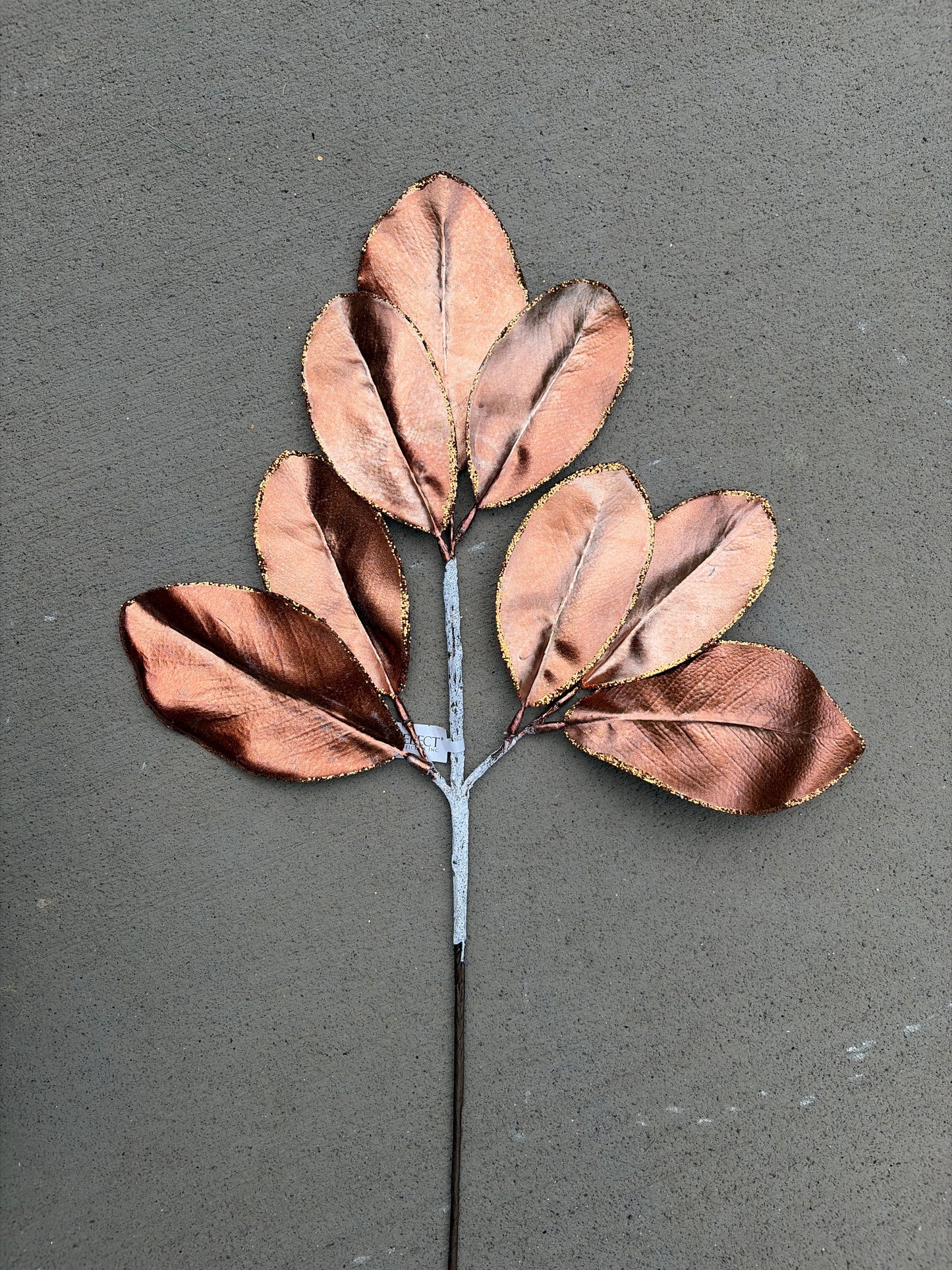 24in Metallic Copper Magnolia Leaf