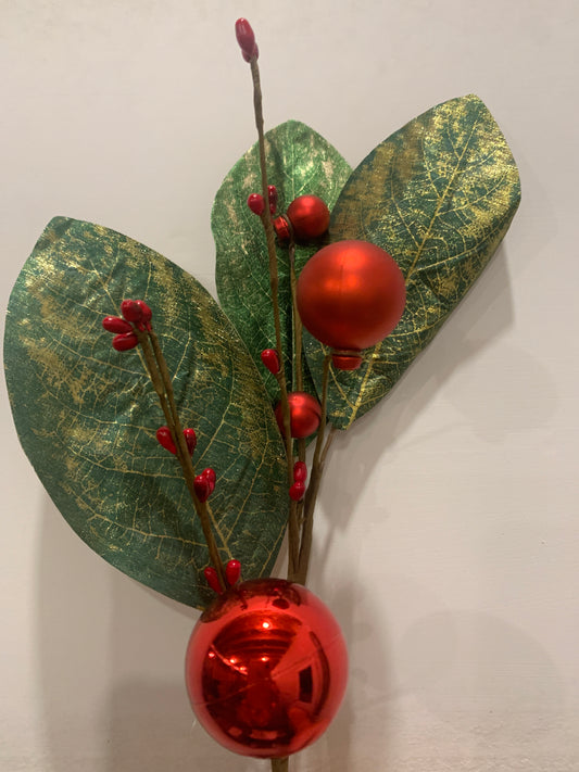 12in GREENGOLD Magnolia RED Ball