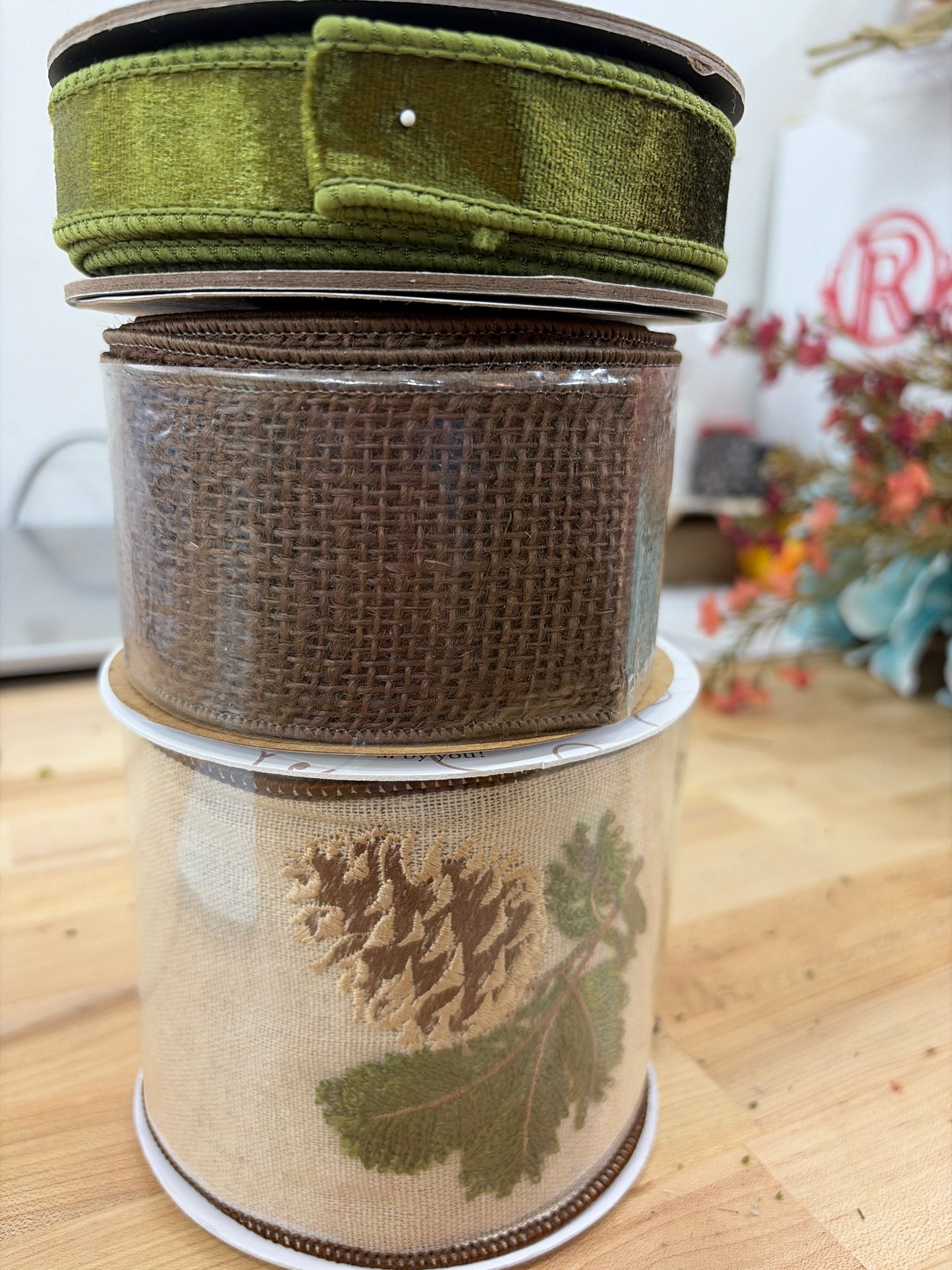 3pc Brown & Olive Brian Lane Designs