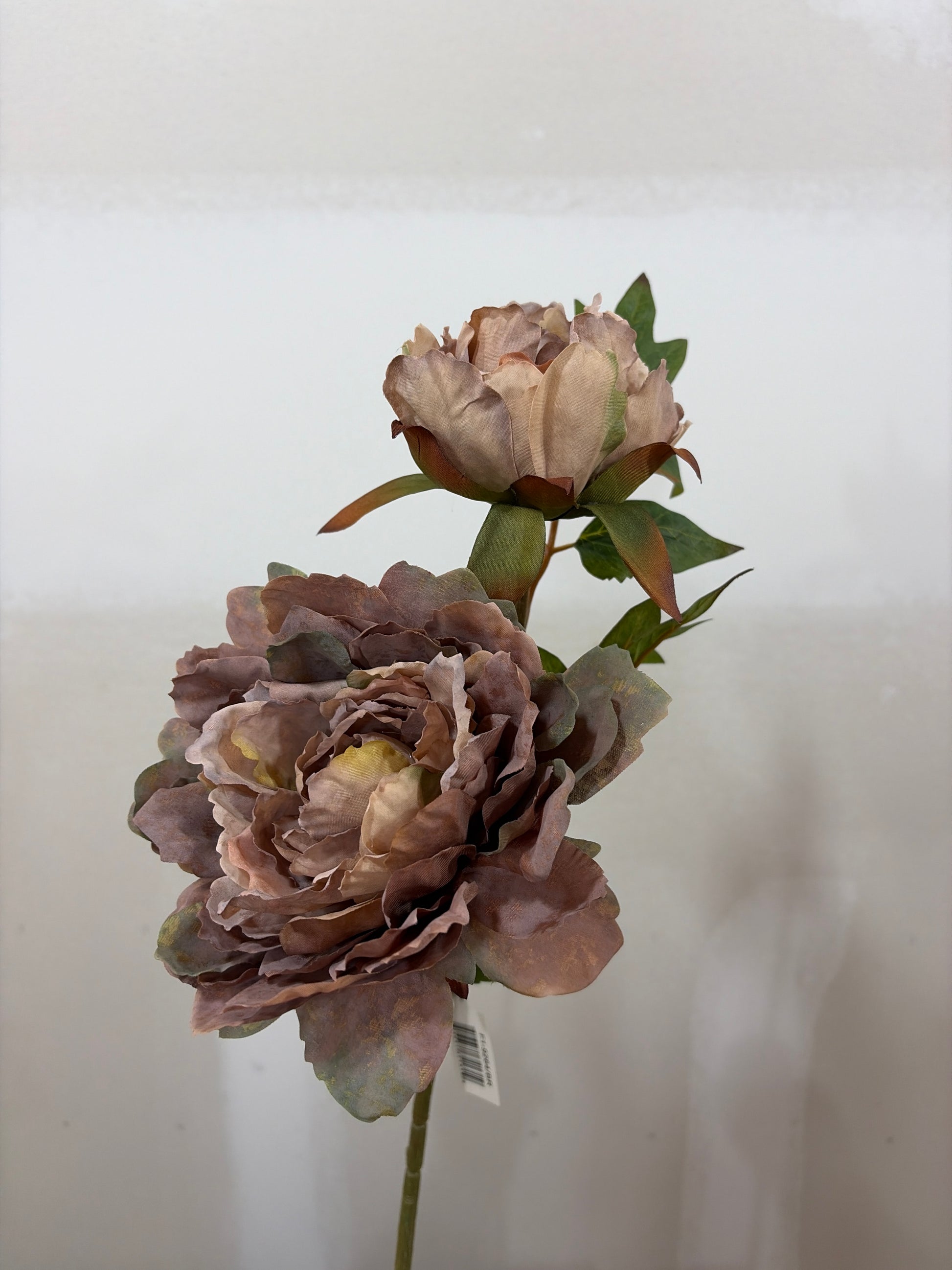 27in Brown Peony Spray - Premium Florals for Wreaths, Arrangements and Home Decor CRI