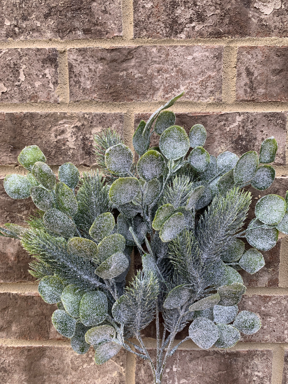 19in Frosted Eucalyptus & Pine Golden Bell