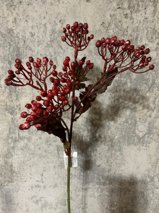 21in Hydrangea Bud Branch BURG