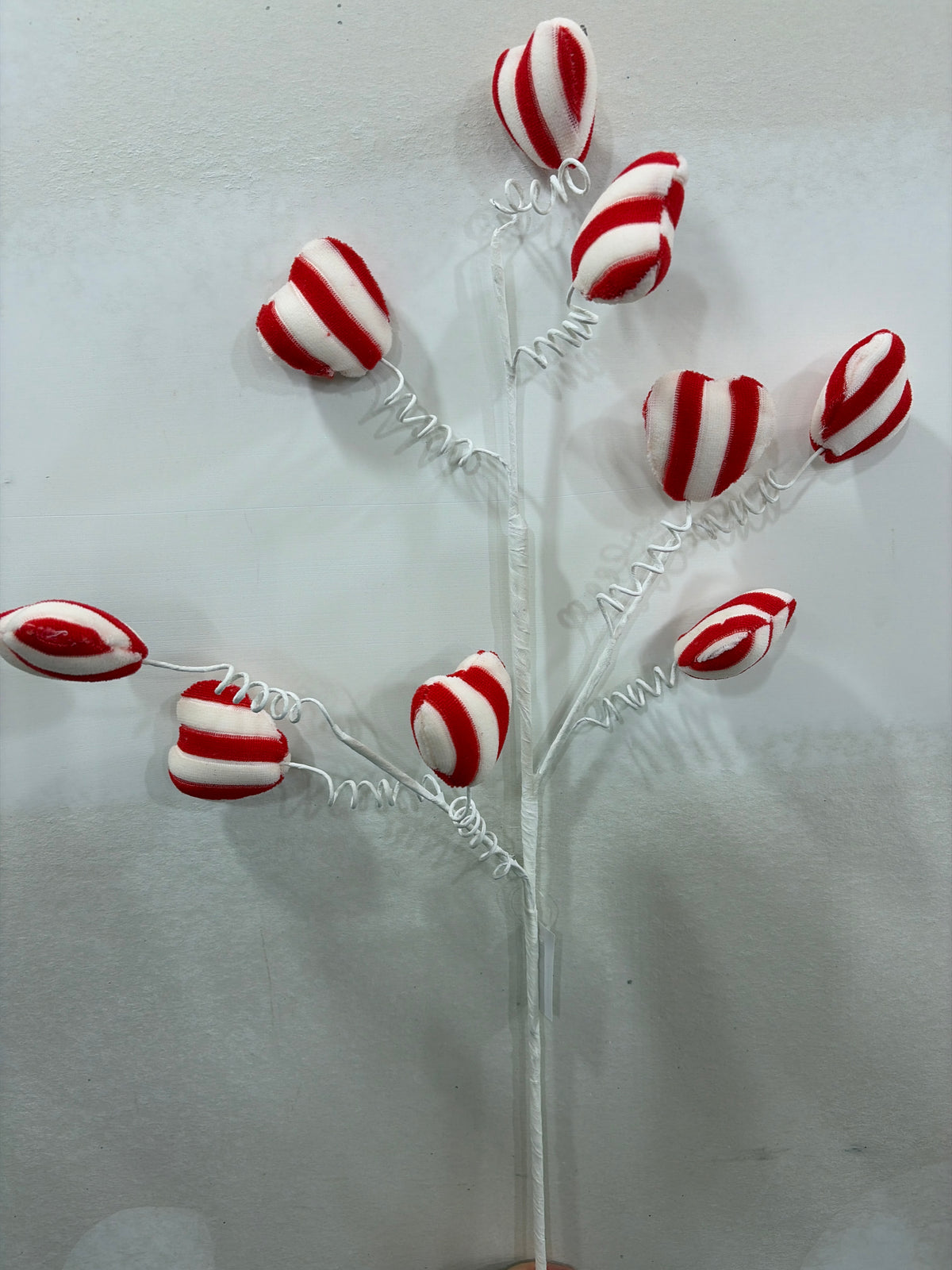 EVENT HERE - 30in Peppermint Hearts Spray Golden Bell