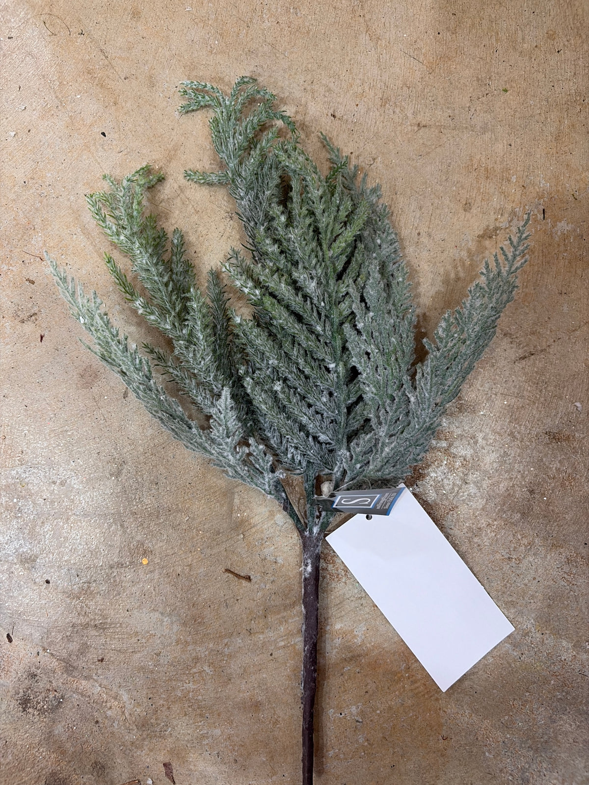 12in Frosted Evergreen Pick - Premium Greenery for Wreaths, Arrangements and Home Decor Sullivan