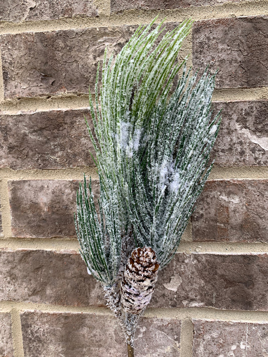 23in Frosted Red Pine w/Cone