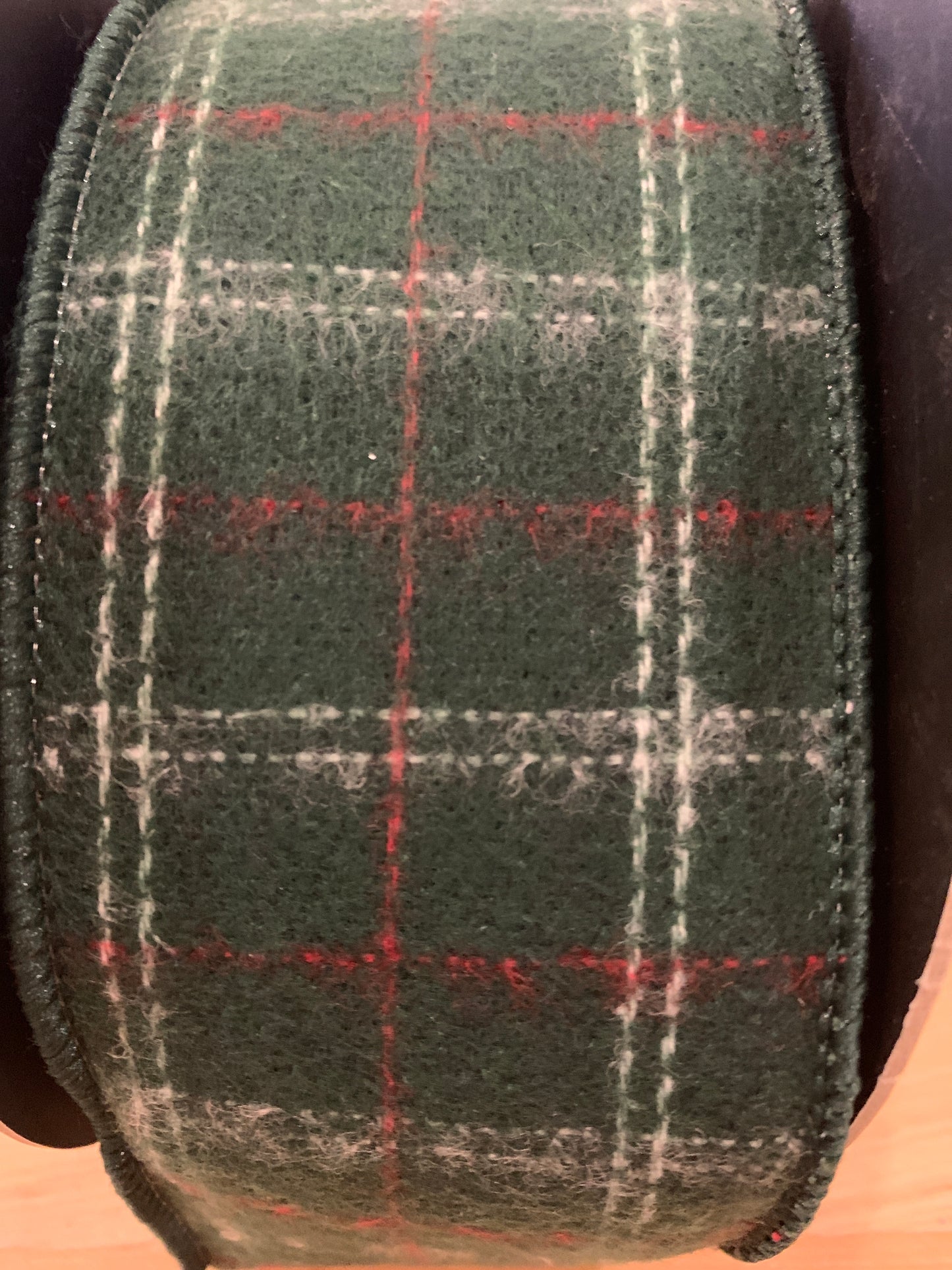 2.5inx10yd Flannel BELLE Plaid GREEN/RD/WH