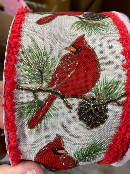 2.5in x 10yd Cardinal on Natural w RED TENSILE