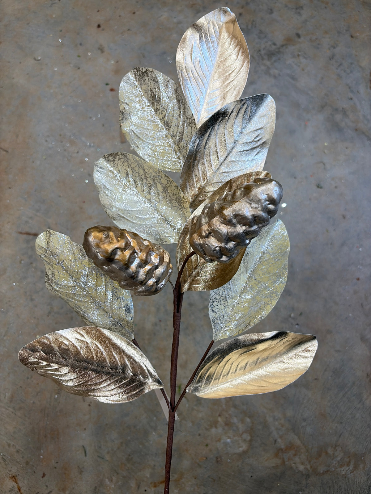 29in Champagne Magnolia & Cones - Premium Greenery for Wreaths, Arrangements and Home Decor Impressive