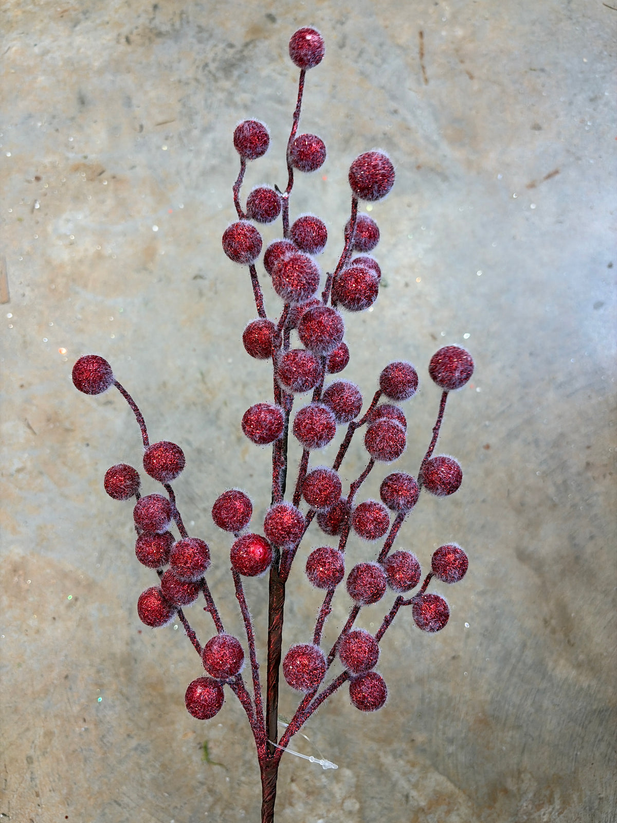 25in Red Sugared Berry - Premium Greenery for Wreaths, Arrangements and Home Decor Regency
