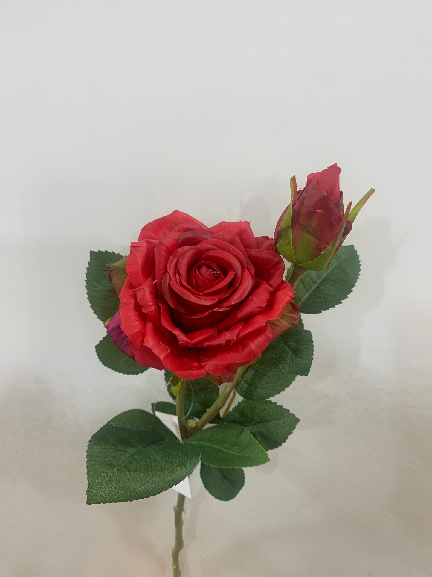19in Red Real Touch Rose Spray - Premium Artificial Flower for Wreaths, Arrangements & Home Decor