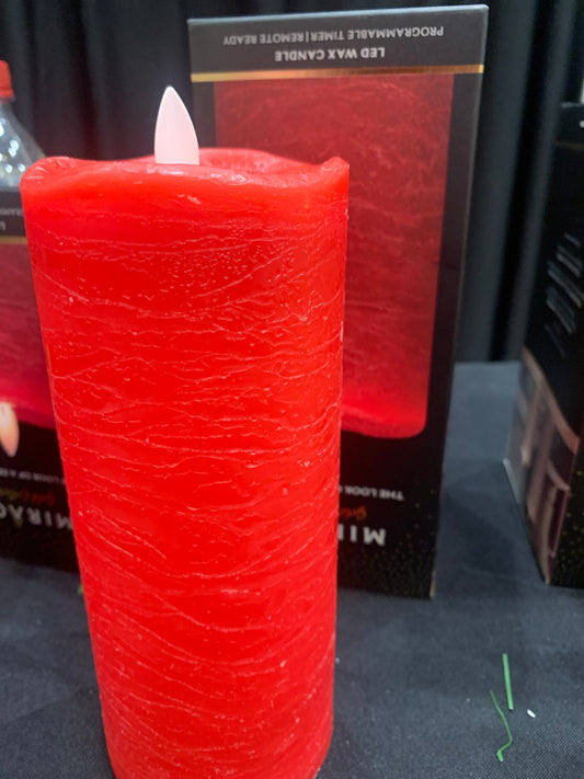 7in Frosted Pillar Candle ggg