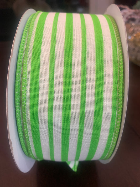 25YD 2.5in LIME Lined Ribbon