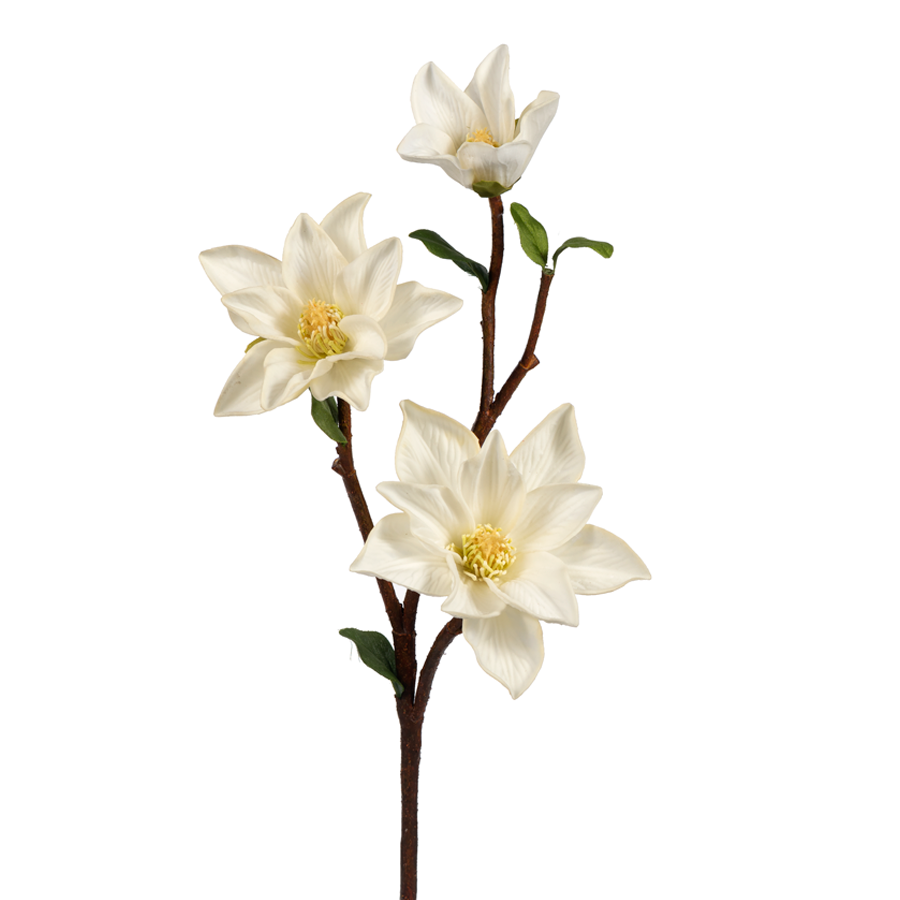 25in Magnolia x2 w/Bud WHITE