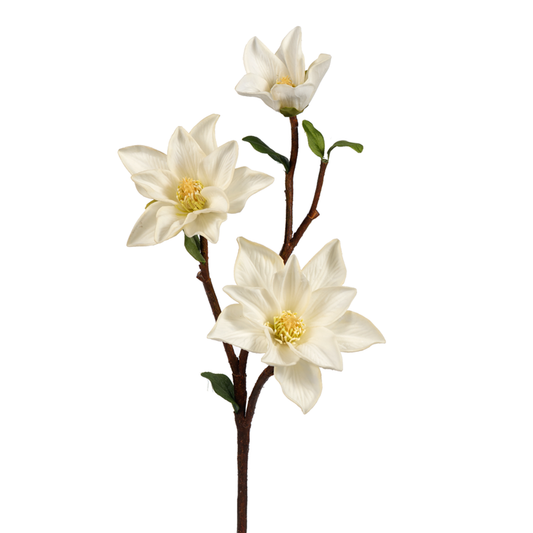 25in Magnolia x2 w/Bud WHITE