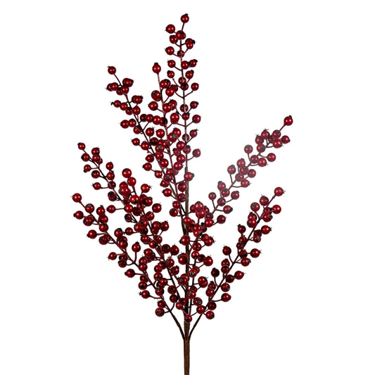 31in Outdoor Burgundy Berry Spray - Premium Florals for Wreaths, Arrangements and Home Decor CRI