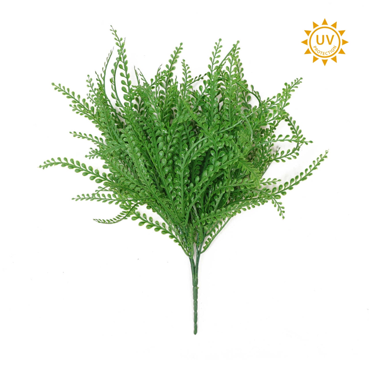 16in UV DkGreen Bead Grass x7 - Premium Artificial Greenery for Wreaths, Arrangement & Home Decor