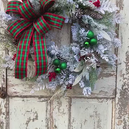 Christmas Wreath for front door, Farmhouse Christmas Wreath, Rustic Christmas wreath, Christmas Wreath Indoor, Christmas Wreath Outdoor,