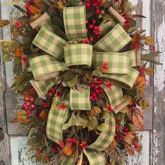 Fall Swag for front door, Autumn Swag, Fall Home Decor, Farmhouse Fall Swag, Farmhouse Fall Decor, Fall Indoor Wreath, Fall outdoor wreath,