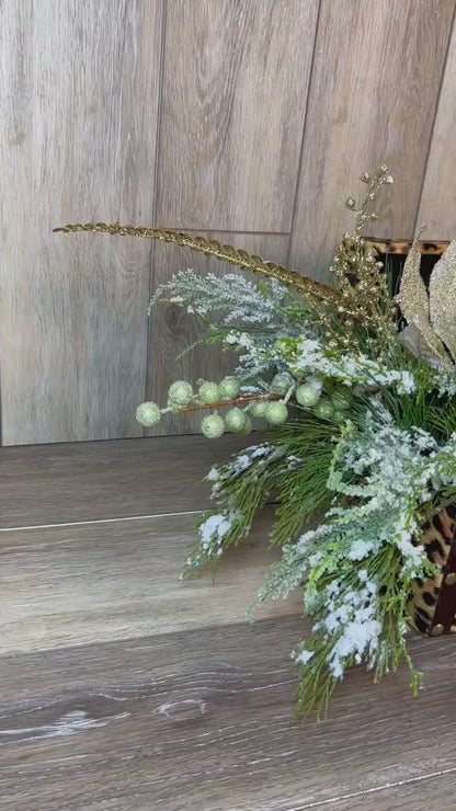 Christmas Centerpiece for Table, Poinsettia centerpiece, Christmas arrangement with Poinsettias, Xmas Decor, Xmas Table Decor, Xmas Gift