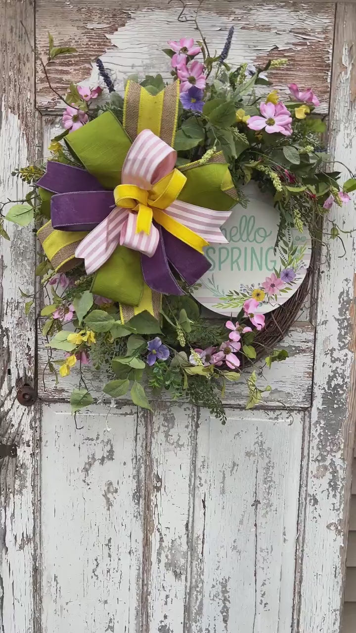 Everyday retailer Wreath, Front Door Wreath, Summer Wreath, Round Wreath, Spring Wreath, Home Decor Wreath, Wreath for the door, Lavender and Pink