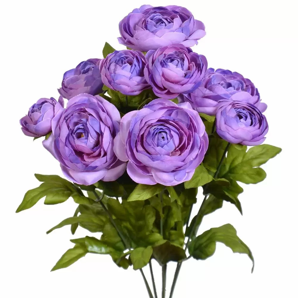 18in Ranunculus Bush x9 BERRY COCKTAIL