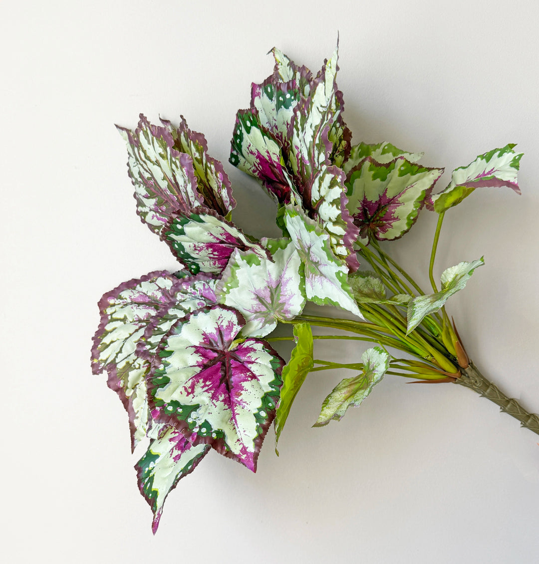 16in Real Touch Caladium Bush 23 Leaves - adb Premium Greenery for Wreaths and Home Decor