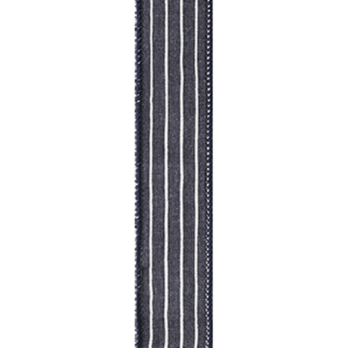 25YDS 1.5in Linear Stripe NAVY Ribbon