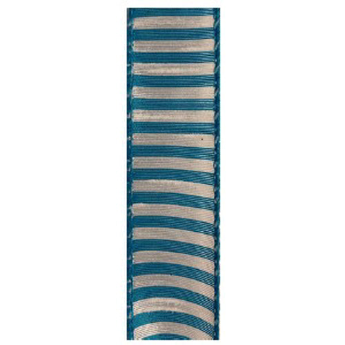 25YDS x 1.5in Quincy Stripe Ribbon TURQUOISE