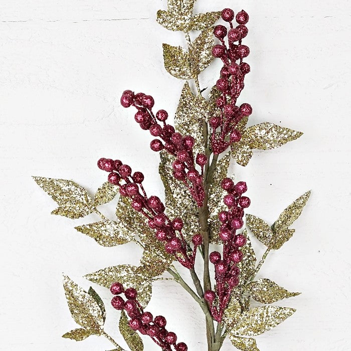 25in Glitter Grape Berry BURG/GOLD Impressive