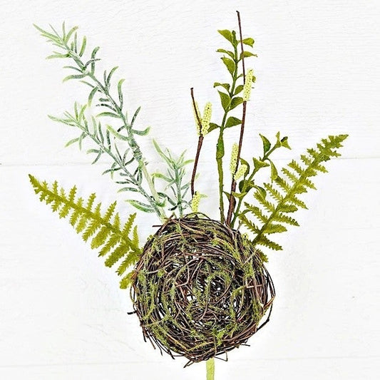 14in Fern & Birdnest