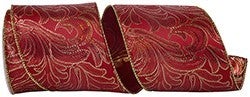 2.5 inch Plaza RED w/GOLD Pattern Reliant