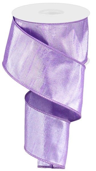 2.5inx10yd Metallic Dupioni PURPLE/SILVER Ribbon