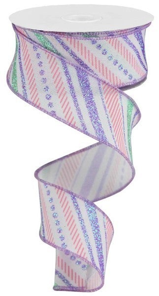 1.5 inch X 10 yard Diag Stripe