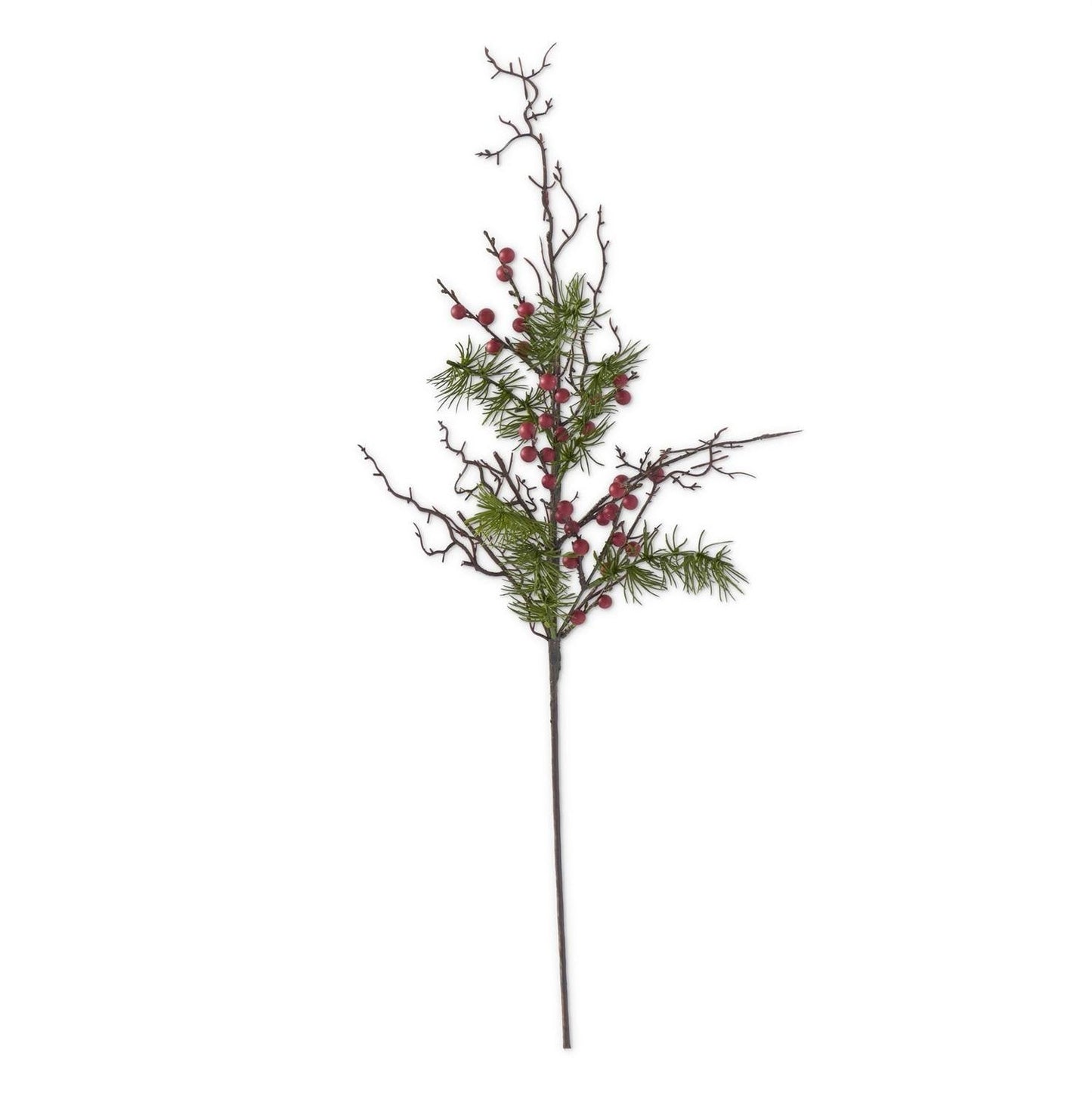 30in Pine & Twig Berries BURGUNDY