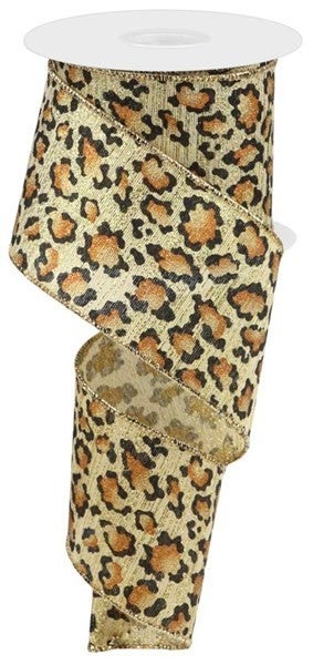 2.5 inch Metallic Animal Print Burlap