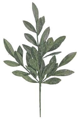 20in Glitter Bay Leaf Spray Gunmetal