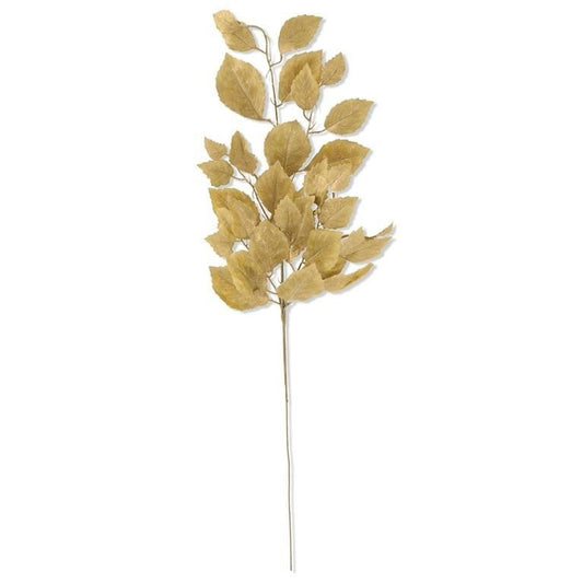 32" Birch Leaf Spray Gold Dusted