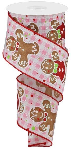 2.5 inch Gingerbread wPINK/WHT Checks