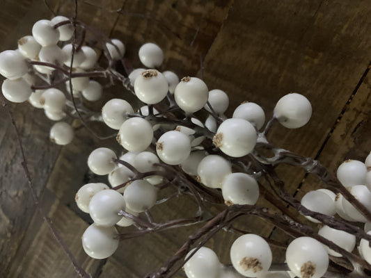 Berry Twig WHITE w/ berry tops