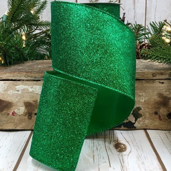 1.5 inch Vintage Glitter EMERALD