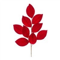 27in Velvet Magnolia Leaf RED