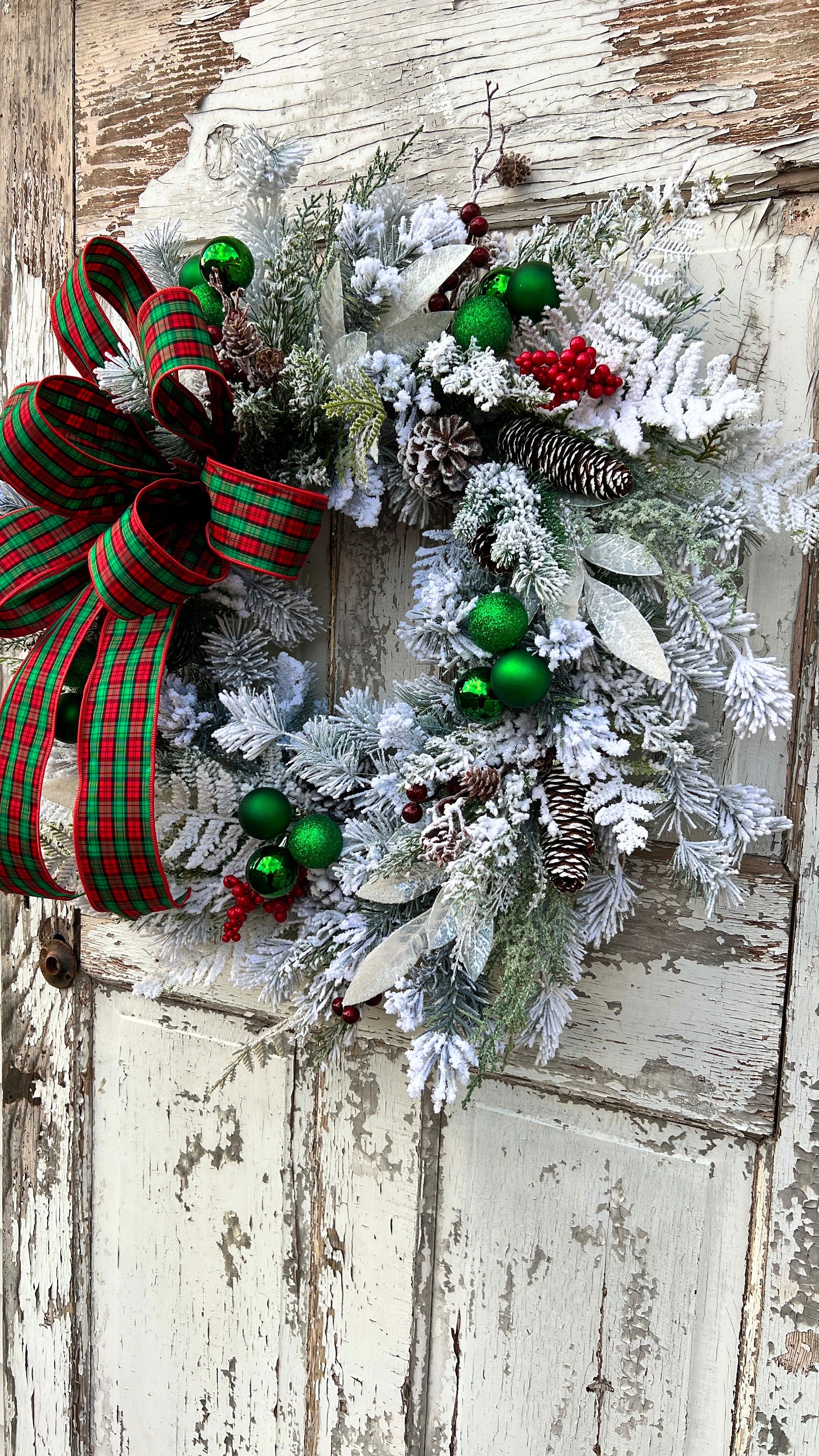 Christmas Wreath for front door, Farmhouse Christmas Wreath, Rustic Christmas wreath, Christmas Wreath Indoor, Christmas Wreath Outdoor,