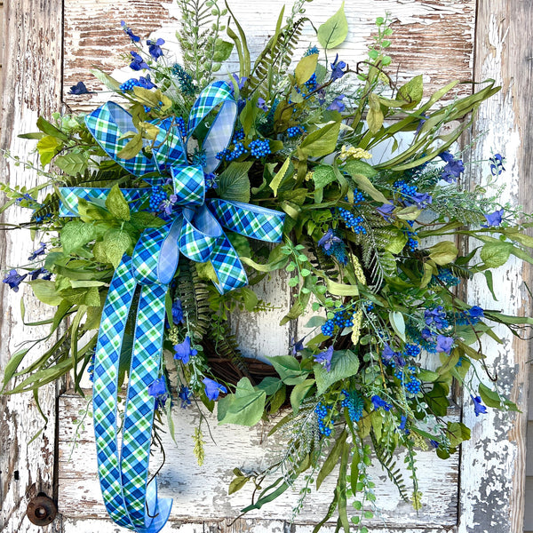 Spring Wreath for front door, Everyday wreath, Year round wreath for front door, Housewarming Gift, Spring Decor, Summer Decor, Home Decor,