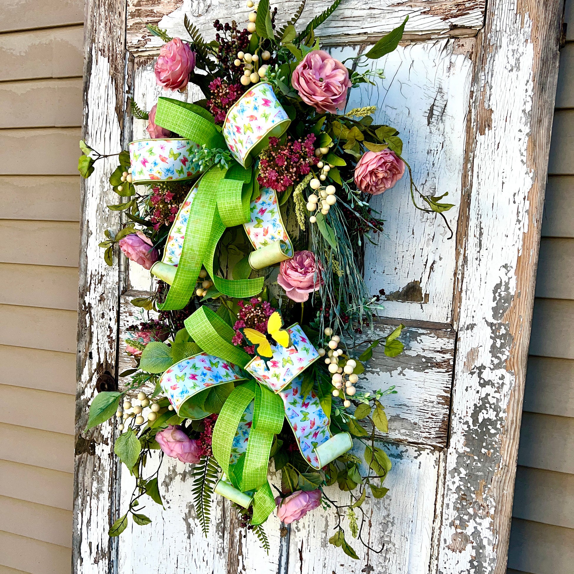 Spring Wreath for front door, Wreath for front door, Everyday wreath for front door, Year Round Wreath for front door, Home Decor,